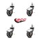 Service Caster 3 Inch Bright Chrome Hooded Polyurethane 7/8 Inch Grip Ring Stem Casters, 4PK SCC-GR03S310-PPUBD-BC-71678-4 - alternate 4
